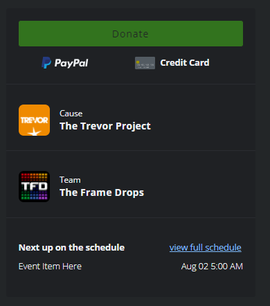 When an event is for the same day, it will show in said sidebar
